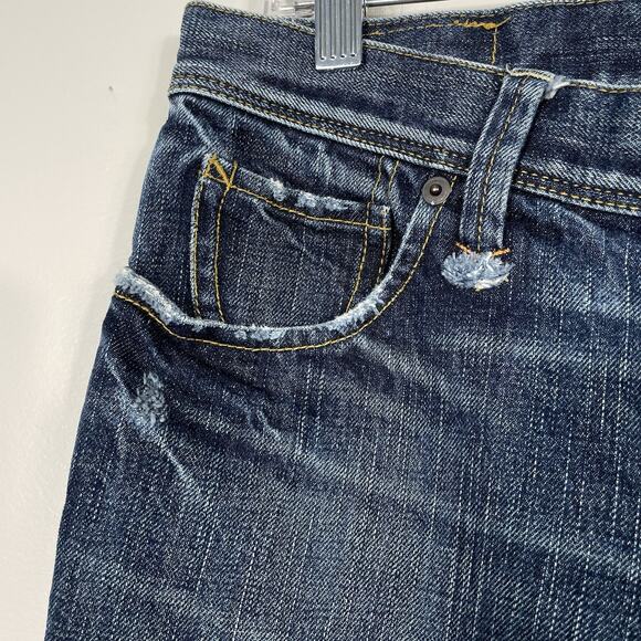 Ralph Lauren Rugby Bootcut Jeans Mens Size 29x32 Blue Skull Crossbones Old Money - Picture 5 of 14